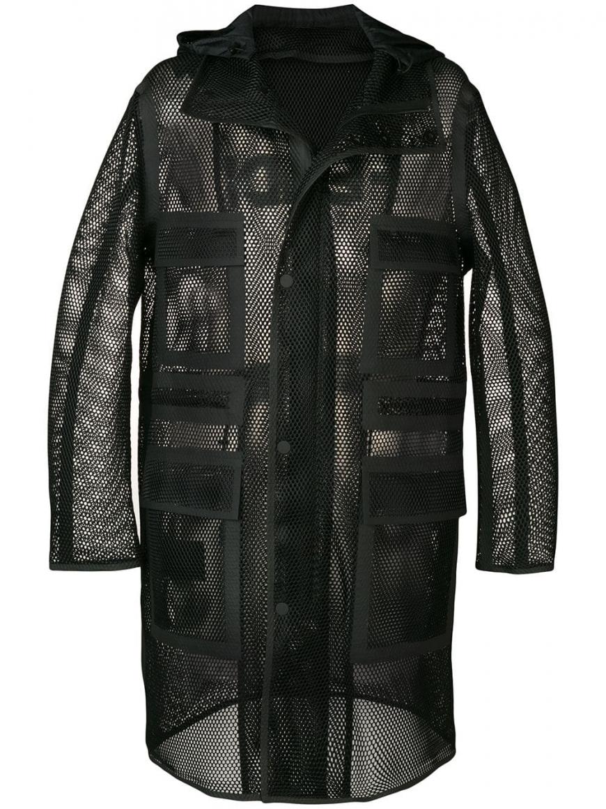 Fendi Black Mesh Men's Coat Parka SZ 54 – Wopsters Closet