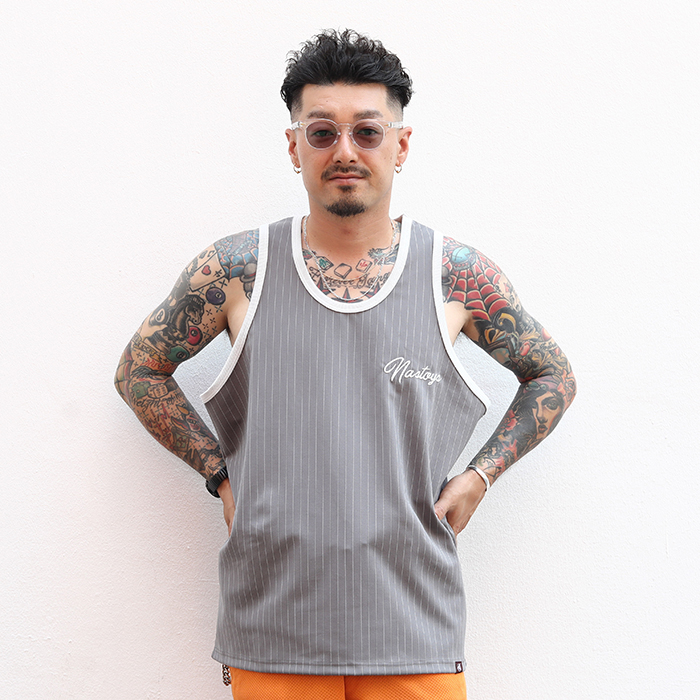 楽天市場】NASTOYS ナストイズ / 「Stripe Over Tank Top / GRAY