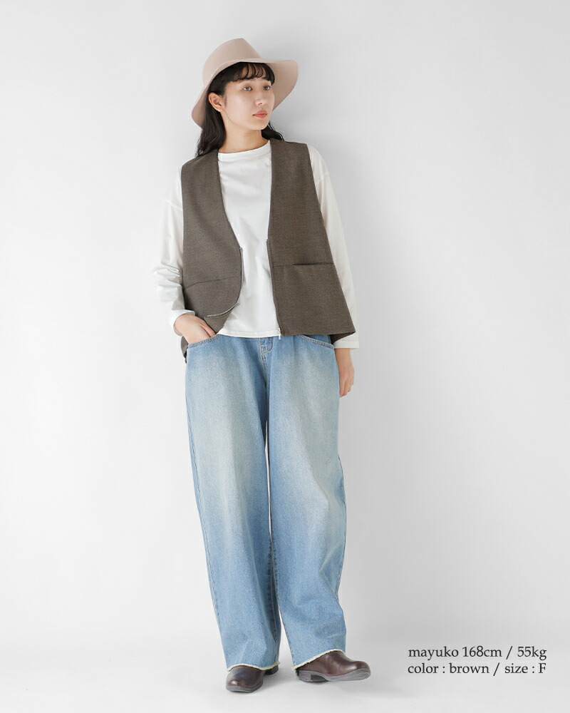 楽天市場】CYAN TOKYO シアントーキョー フラノ ZIP フレア ジレ