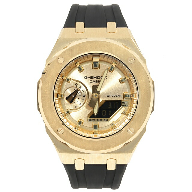 楽天市場】G-SHOCK GA2100GB GARISH メタル カスタム ゴールド ラバー