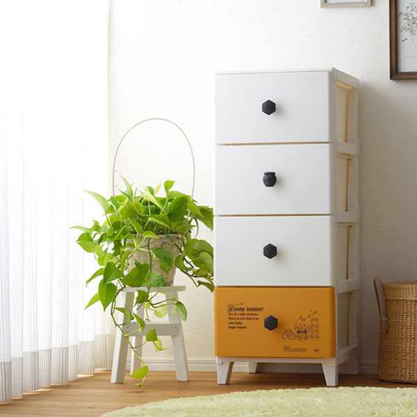 楽天市場】チェスト 4段 タンス 約 幅34×奥行45×高さ88cm くまのプー