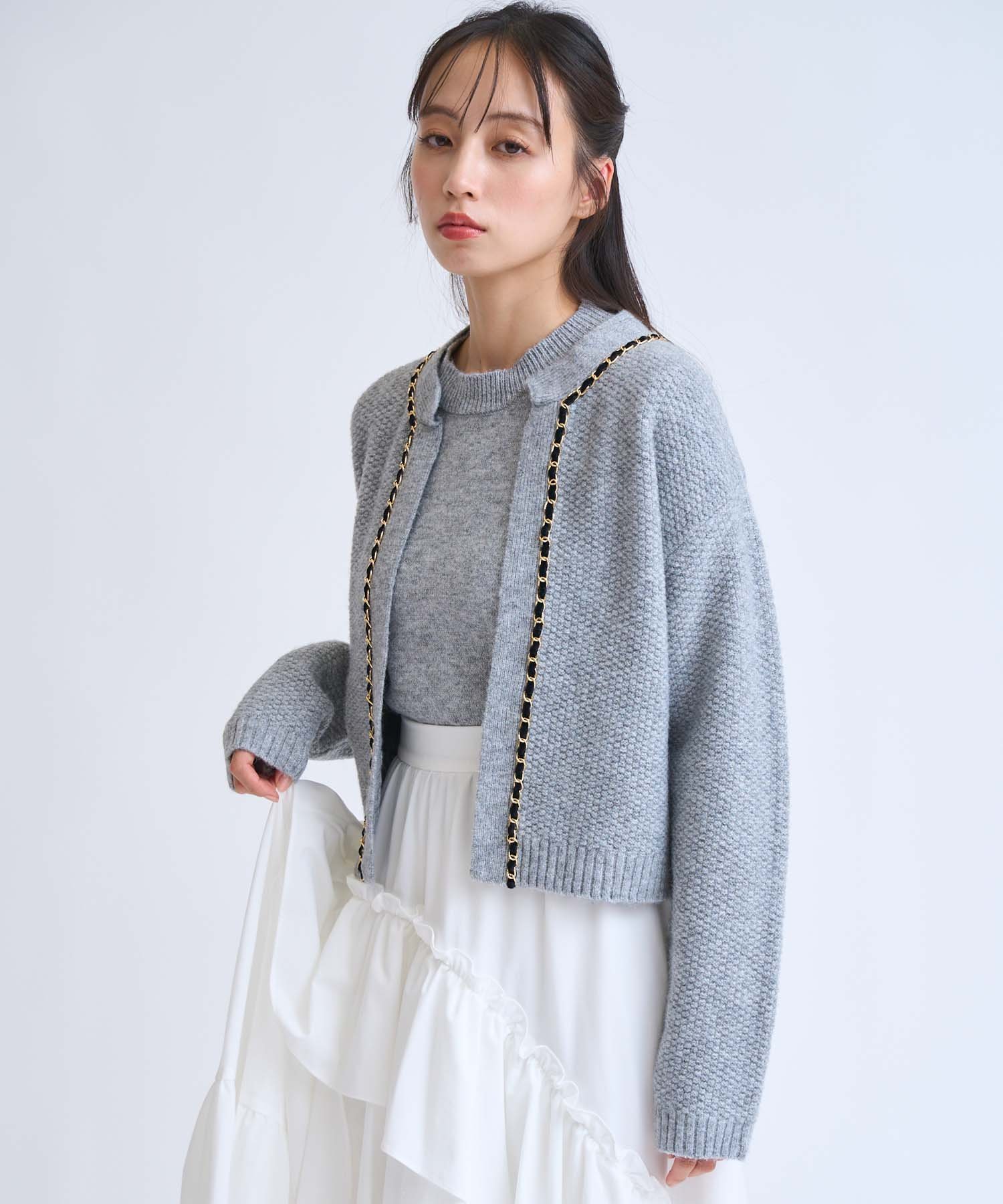 NOELA｜【販路限定カラーあり】チェーンブレードニットアンサンブル