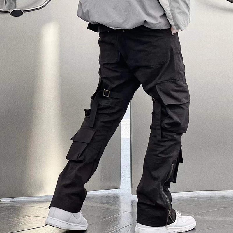 楽天市場】カーゴパンツ メンズ ミリタリーパンツ 裾ジッパー スリット