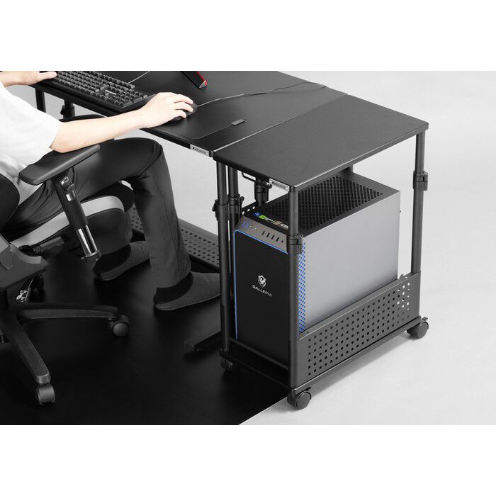 Bauhutte(バウヒュッテ) 昇降式L字デスク コンパクト BHD-550H-BK