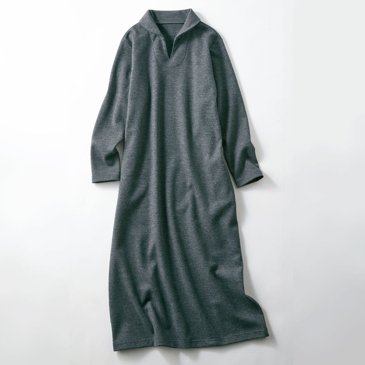 圧縮ウールキーネックワンピース 『着心地のいい服』通販ショップ