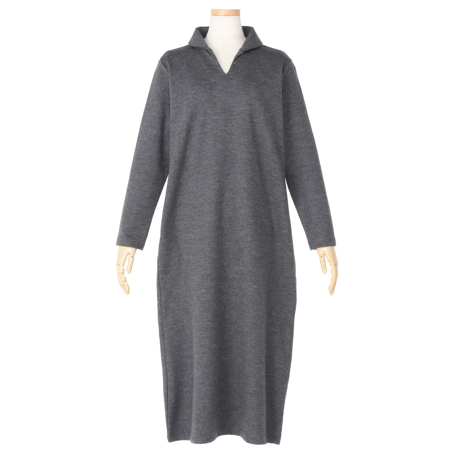 圧縮ウールキーネックワンピース 『着心地のいい服』通販ショップ