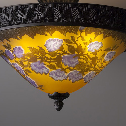 アールヌーボー/ガレ風6灯シーリング AGL-06DB/6-62 - 照明器具販売ルセル