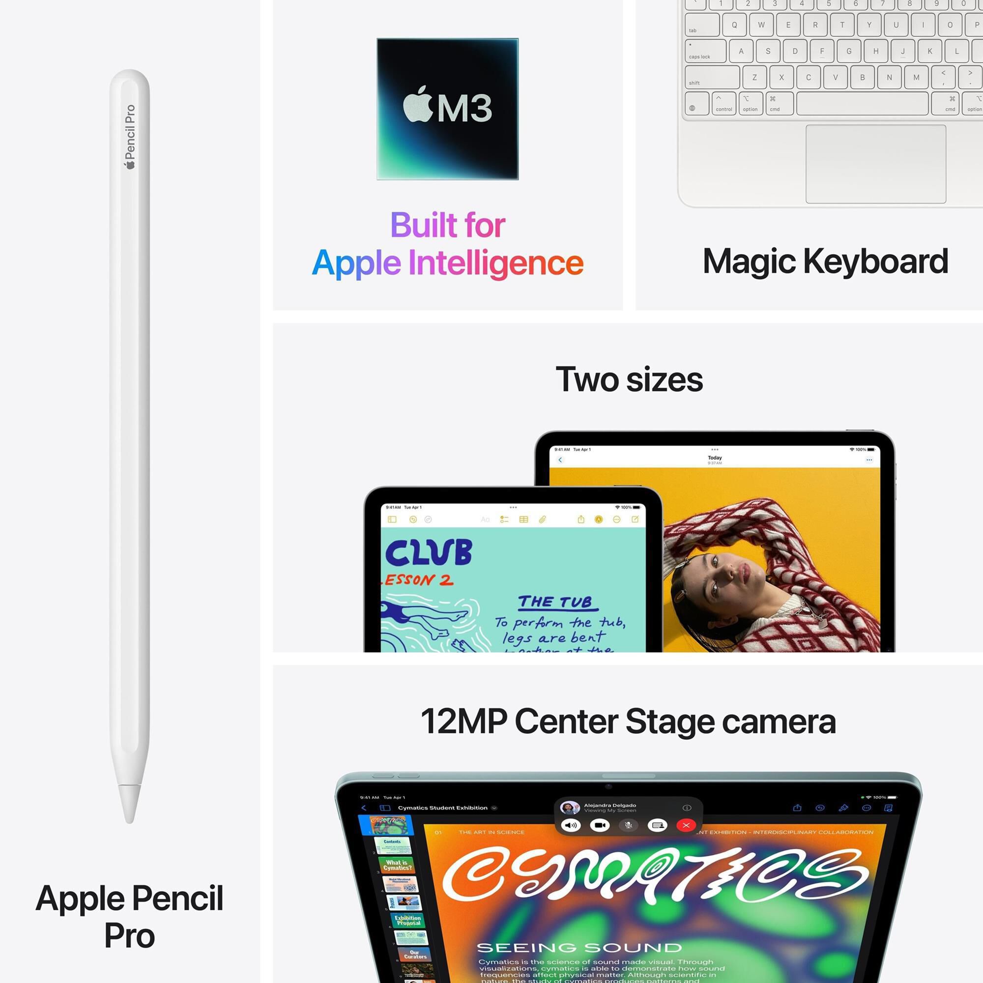 Apple 13-Inch iPad Air M3 Chip Wi-Fi + Cellular 256GB in Blue