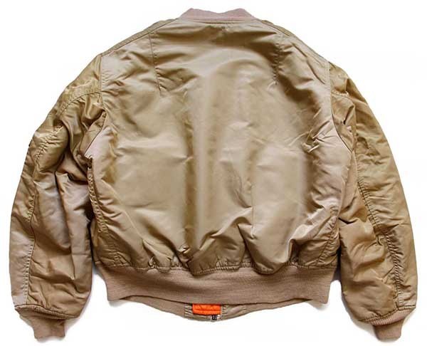 90s USA製 ALPHAアルファ MA-1 フライトジャケット ゴールド L