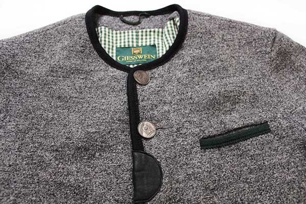 オーストリア製 GIESSWEIN ノーカラー チロリアン ボイルドウール