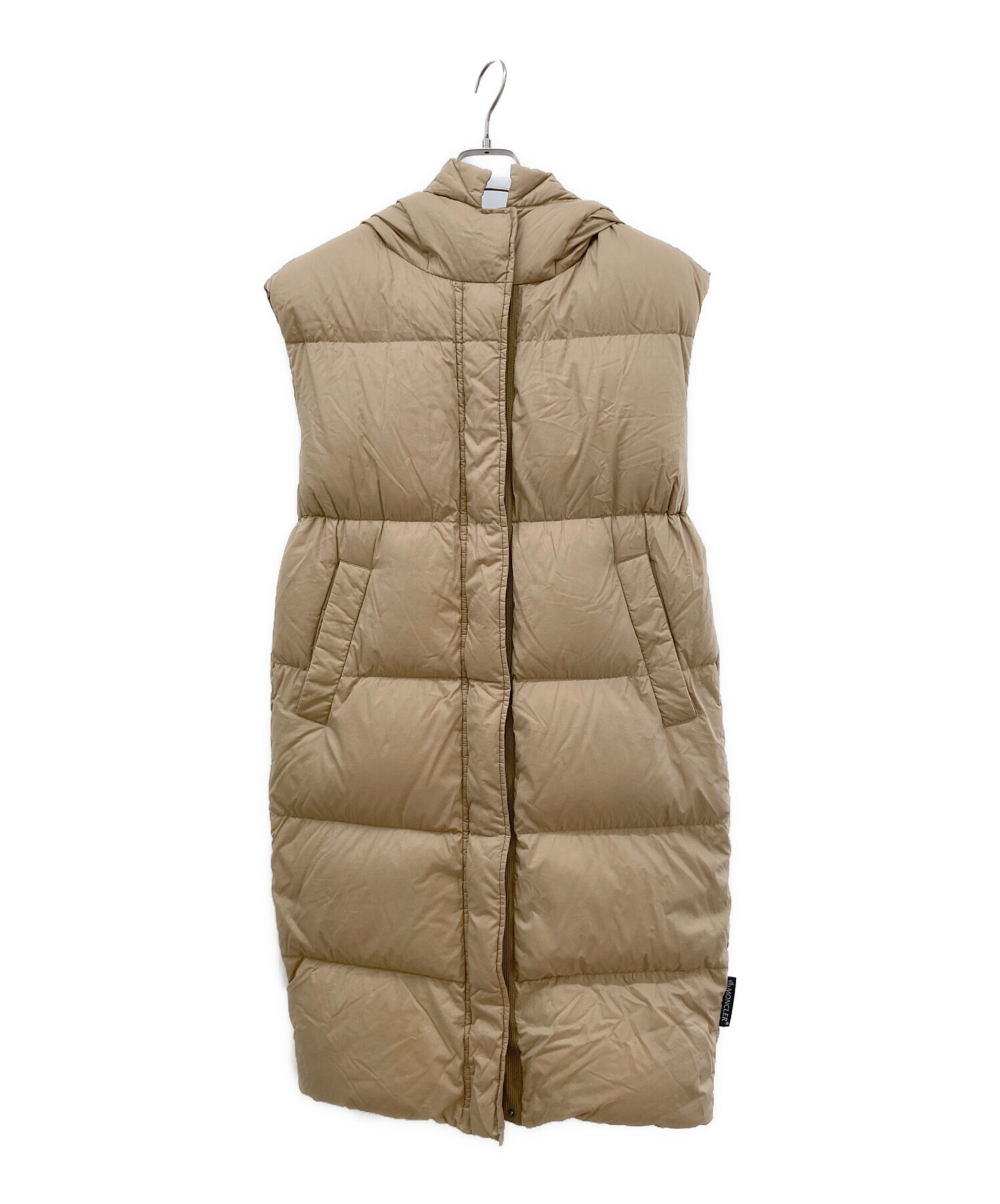 中古・古着通販】MONCLER (モンクレール) ロングダウンベスト ベージュ