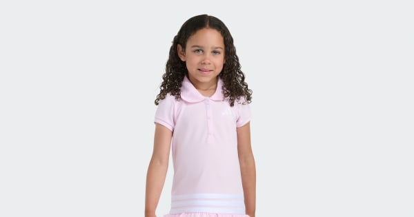 adidas SS RUFFLE POLO DRESS - Pink | Free Shipping with adiClub