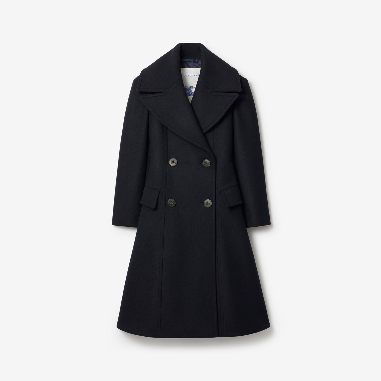 ウール テーラードコート (ネイビー) - ウィメンズ, ウール | Burberry
