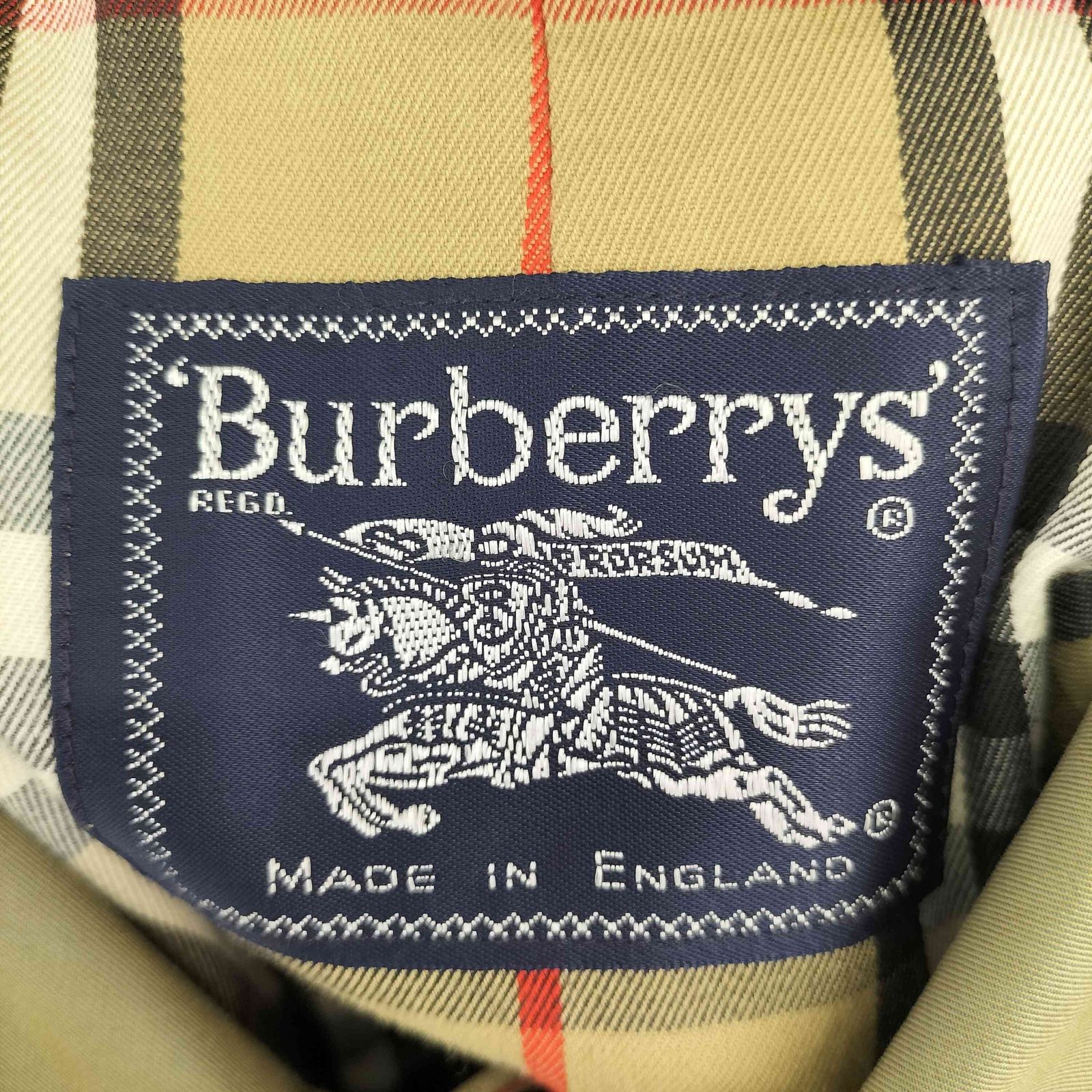 バーバリー イタリア製ステンカラーコート ノバチェック バーバリー