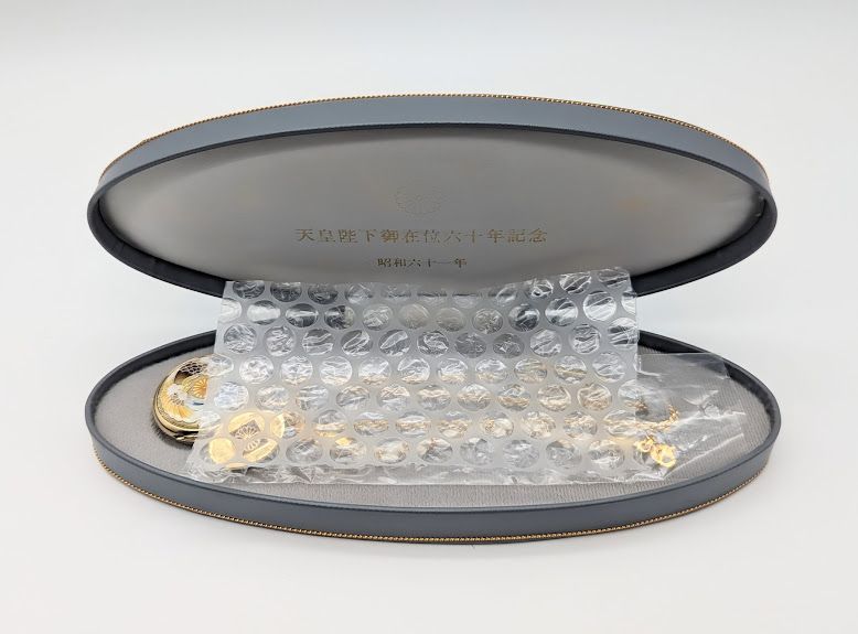 希少/動作品】昭和61年 天皇陛下御在位60周年記念 和装七宝 懐中時計