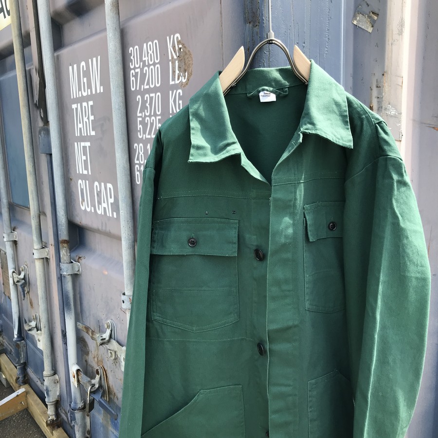 ドイツ ユーロワークジャケット PLANAM グリーン フレンチワーク
