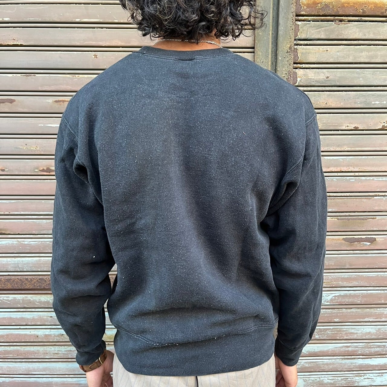 90s USA製 Fruit of the Loom スウェット トレーナー M ロゴ刺繍