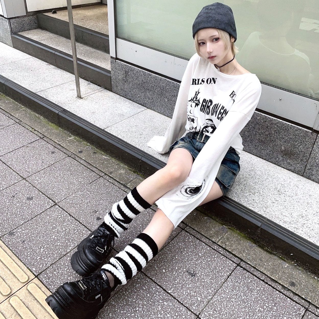 50%OFF】だぼ袖 Y2K GIRLロンT | VOLCAN&APHRODITE