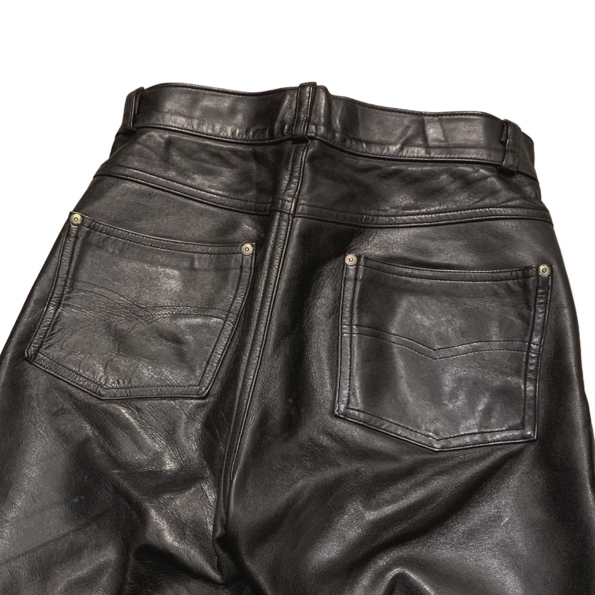 USA製 SCHOTT Leather Pants 実寸W30 / ショット レザーパンツ 革パン