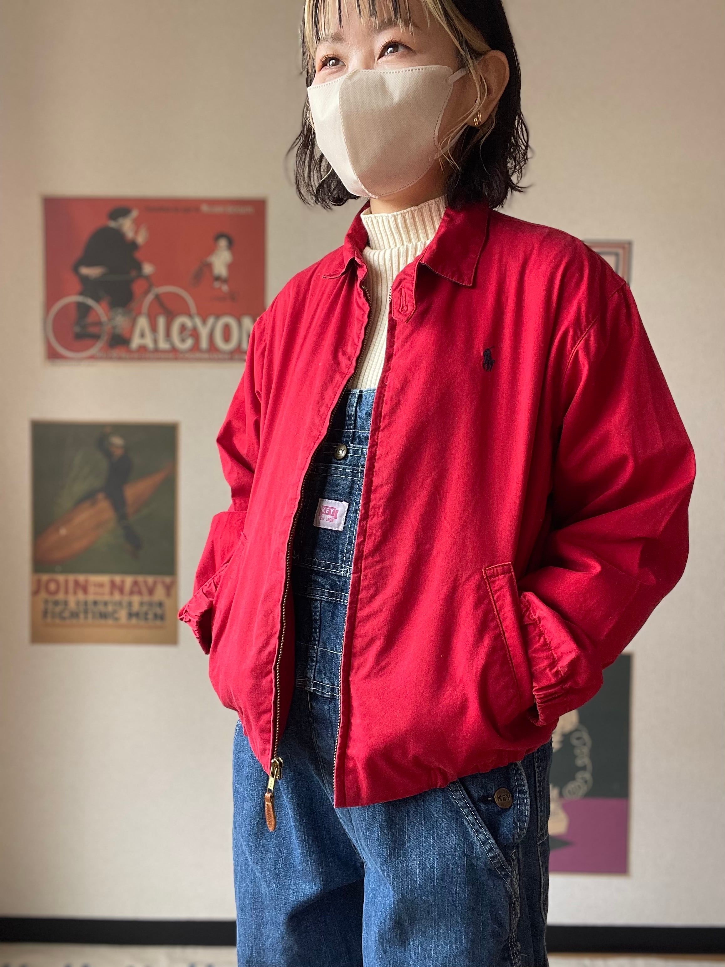 90s Polo by Ralph Lauren 赤 スウィングトップ M POLO ラルフローレン