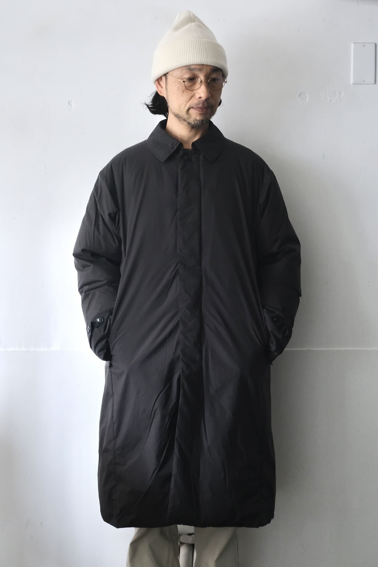 NANGA DOWN BAL COLLAR COAT Black | Directors Web Shop