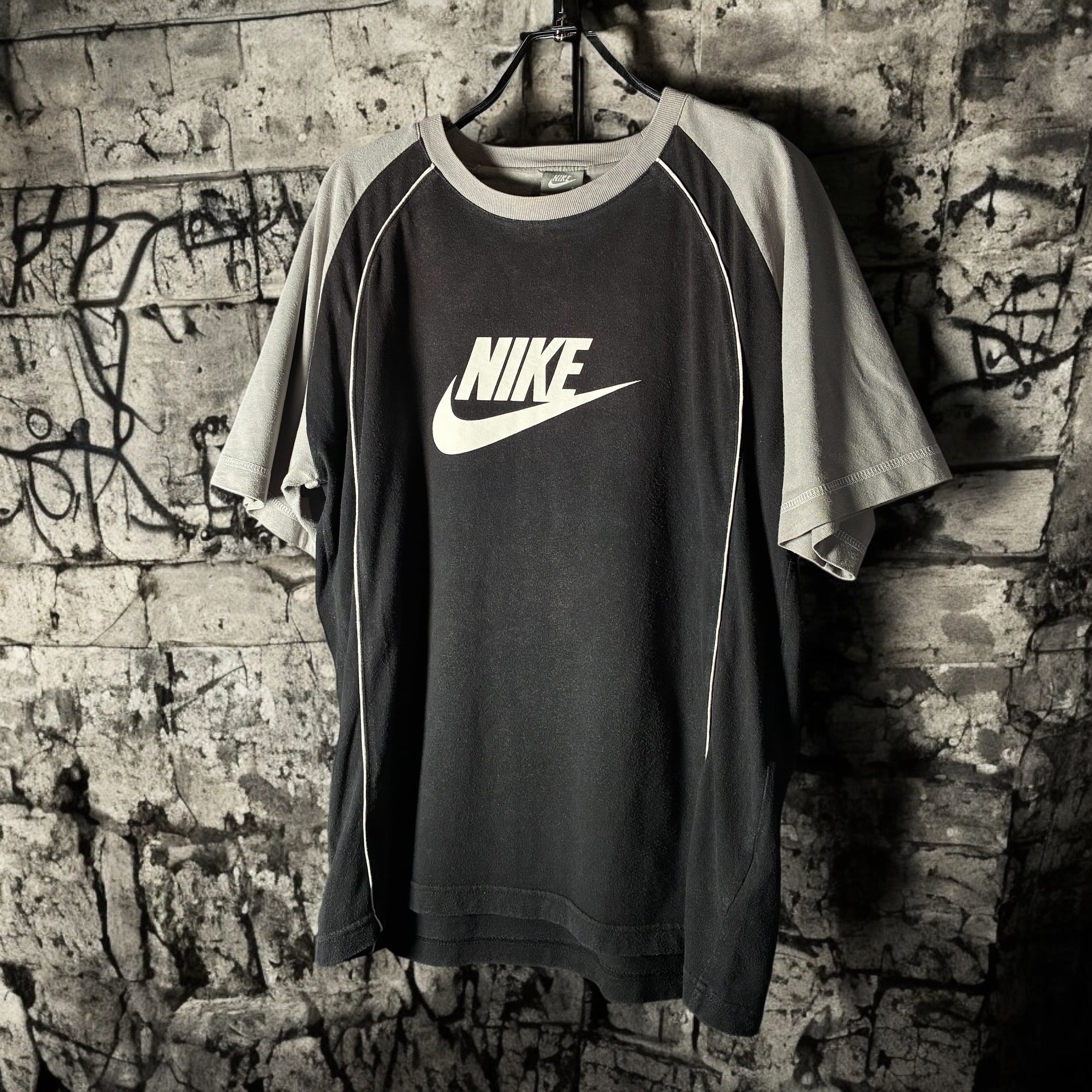 00s NIKE ラグランTシャツ 黒グレー ナイキ Y2K | 古着屋 the moon