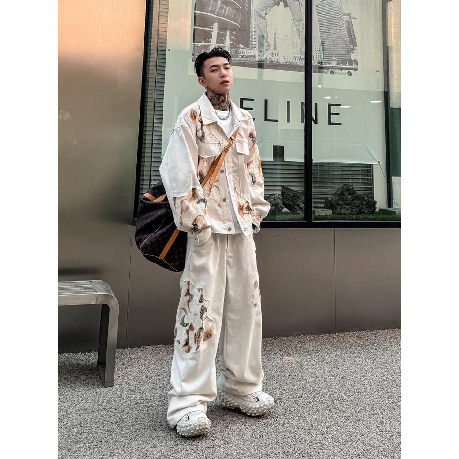 ストリート ヴィンテージ パッチワークフレイム パンツ P200 | wshot