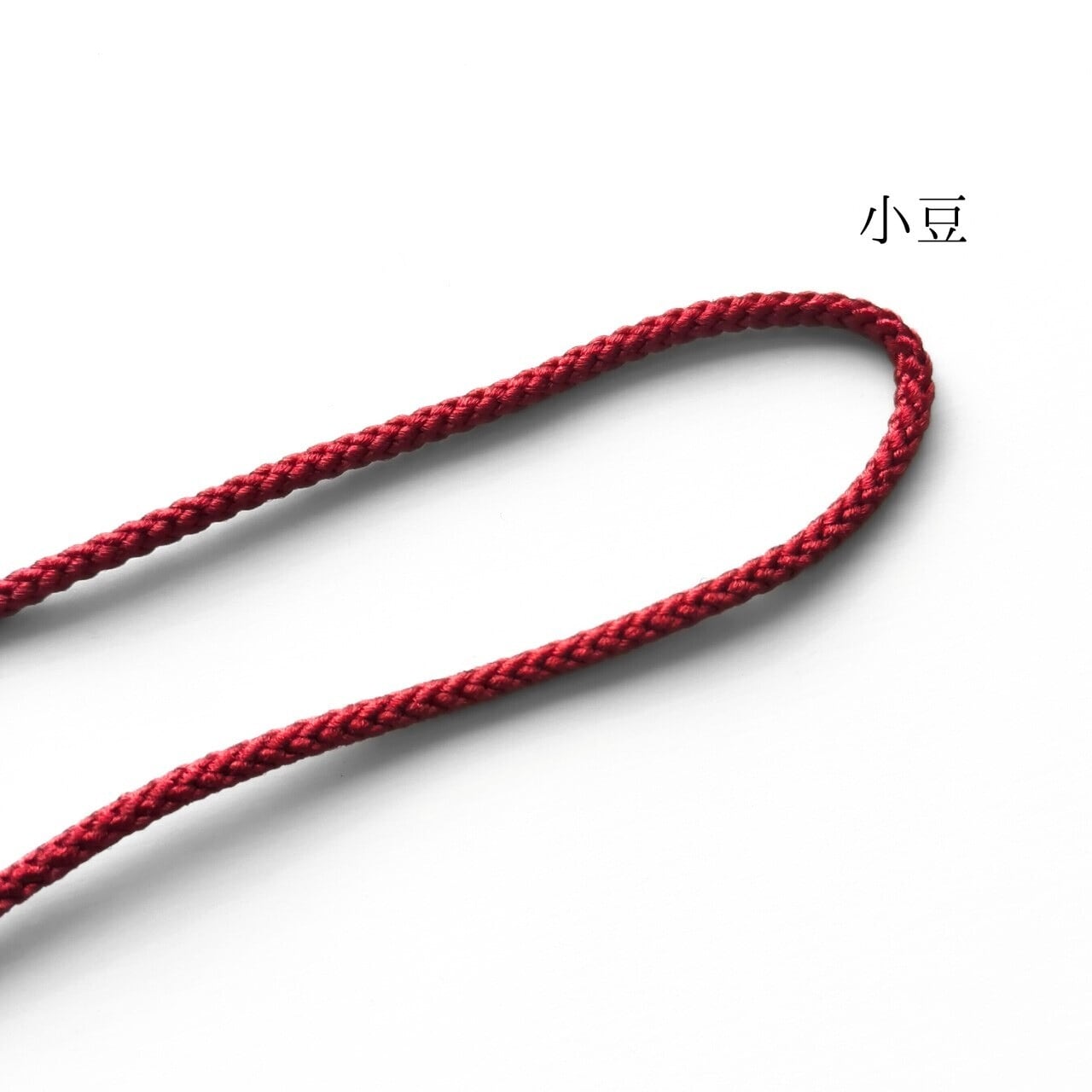 三線用胴巻き（ティーガ）レザー調 ミンサー 赤 江戸紐付き さんしん