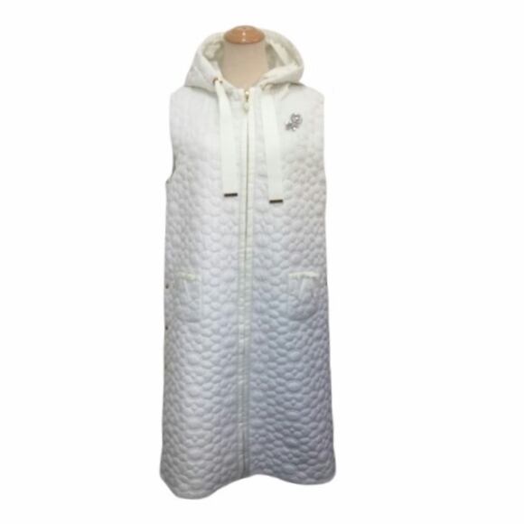 スーパービューティー ロングベスト キルティング フードデザイン