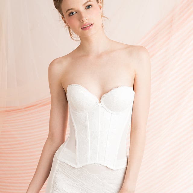 セモア】ブライダルインナーセット F75 ブラ＆コルセット(ドロワーズ