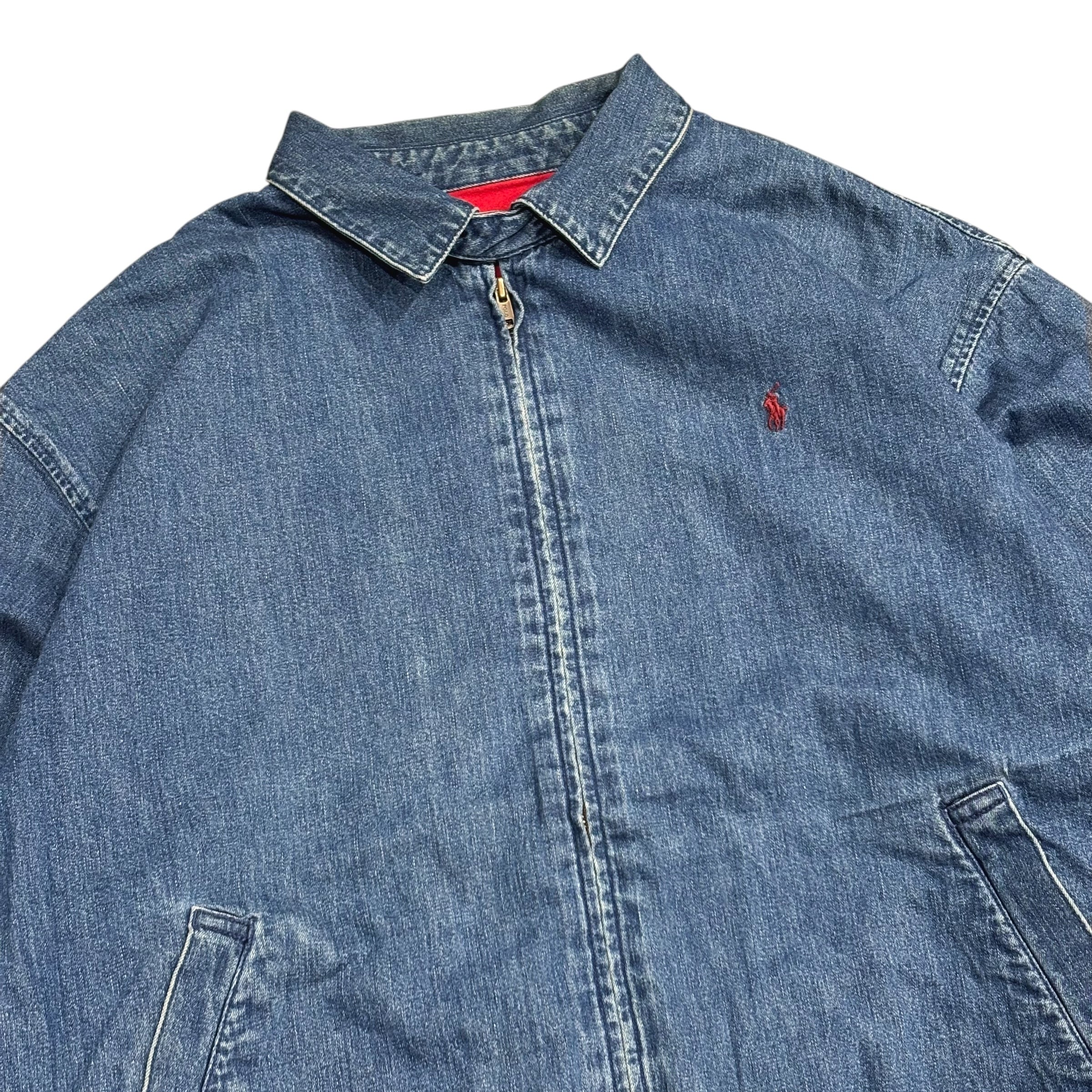 90's Polo Ralph Lauren Flannel Lined Denim Swing Top XL / ポロ