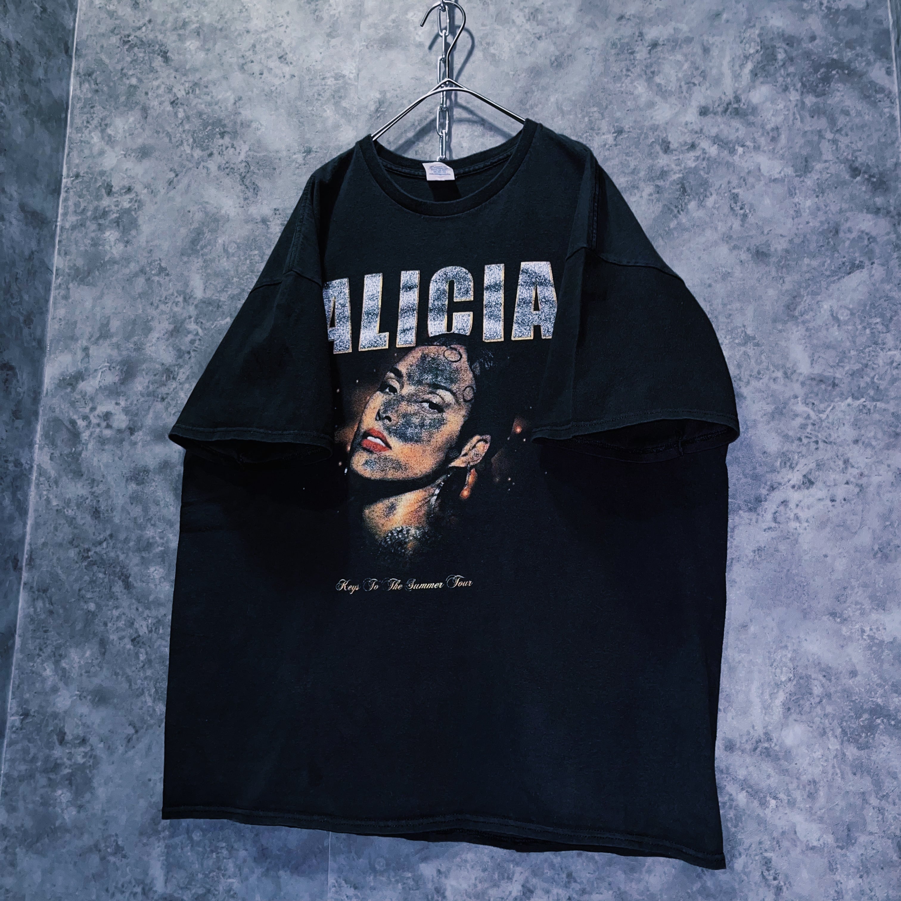 doppio】vintage “Alicia keys” Keys to summer tour face print