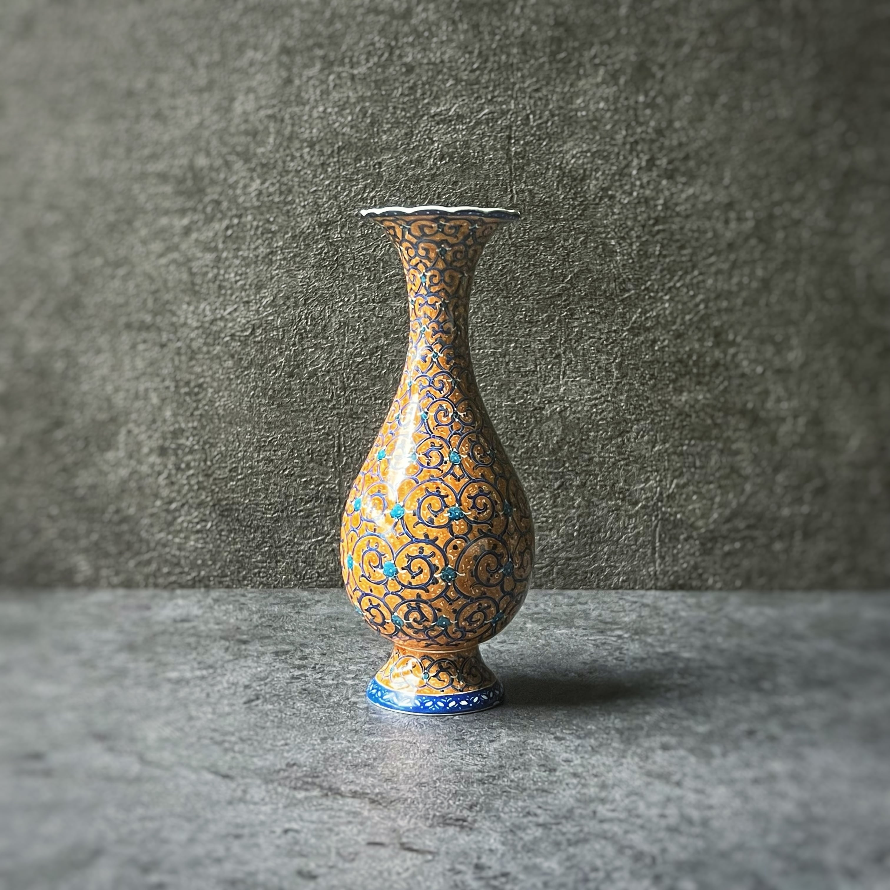 ペルシャの飾り壺（ミーナーカーリー）フラワーベース 花瓶 15cm