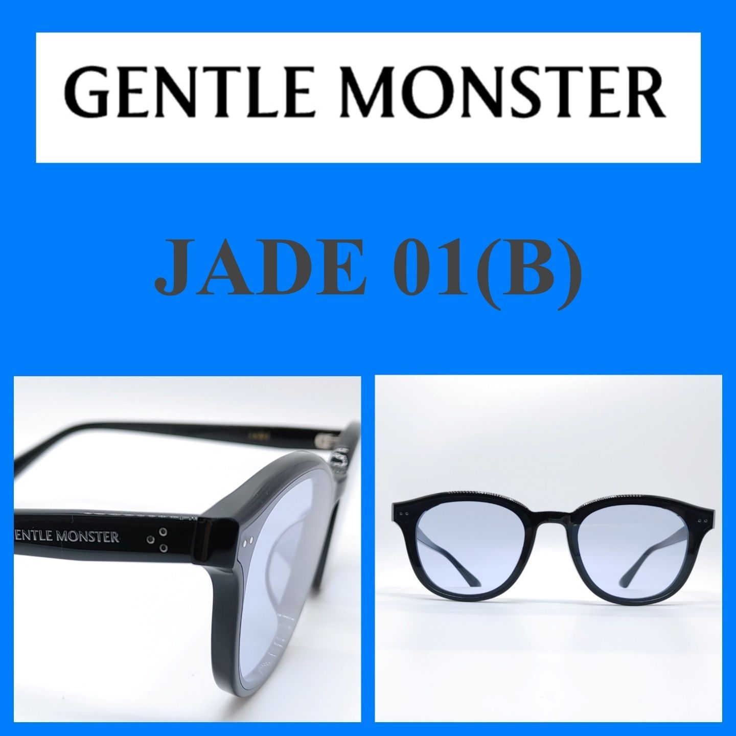 JADE 01(B)】☆ブラック＆ブルーの魅力的なサングラス (Gentle Monster