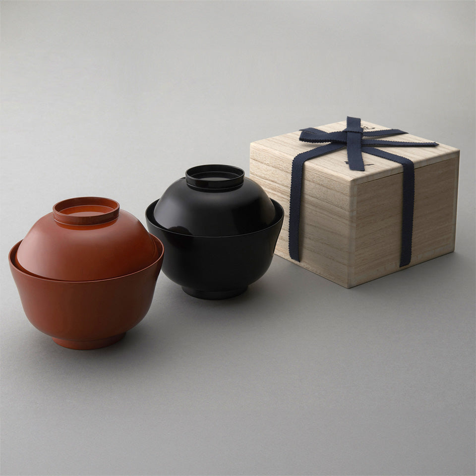 魯山人の日月椀を再現 THE大椀 黒・朱 辻石齋 漆器 FOUR SEASONS FOR