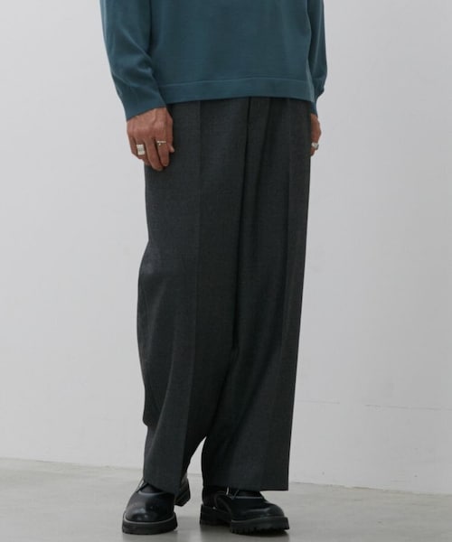 LIDNM（リドム）の「WOOL FLANNEL BAGGY（スラックス）」 - WEAR