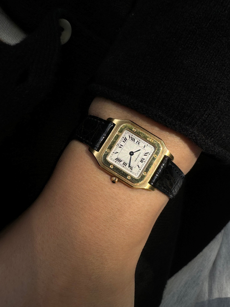 Cartier Santos Dumont Extra Plate 18k Yellow Gold 1990s