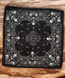 ヴィンテージ 加工 スカル ペイズリー バンダナ（バンダナ/スカーフ