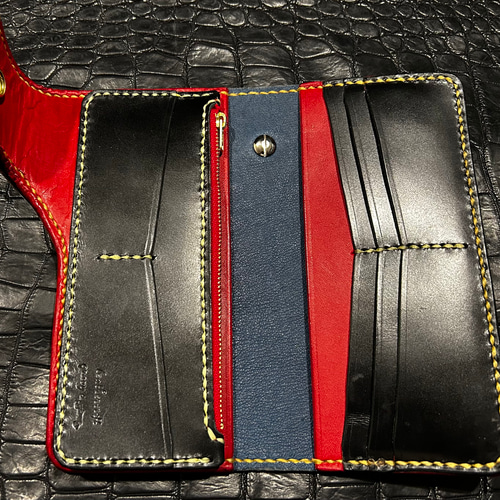 Gravy Leather ナチュラル パイソン×栃木レザー ライダース ロング