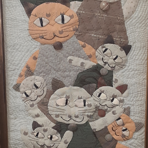 猫のパッチワーク その他インテリア雑貨 於莵 通販 15751691｜Creema