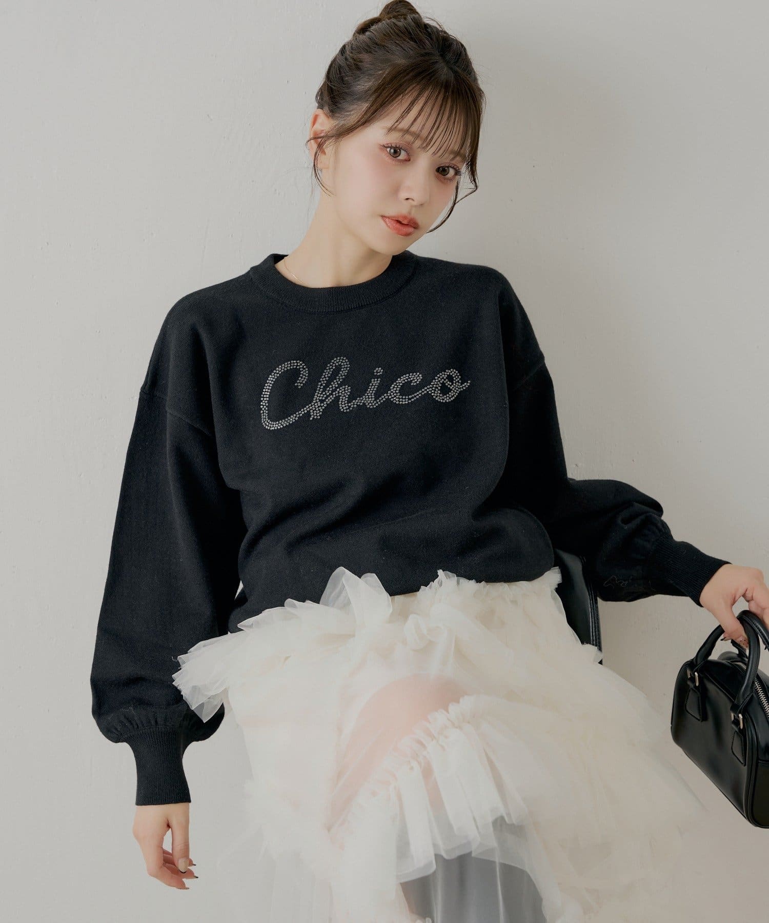 ラインストーンロゴニット | Chico(チコ)レディース | PAL CLOSET(パル