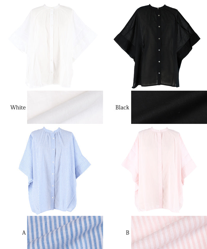 コットンボイルポンチョシャツ レディース メール便不可 coca コカ