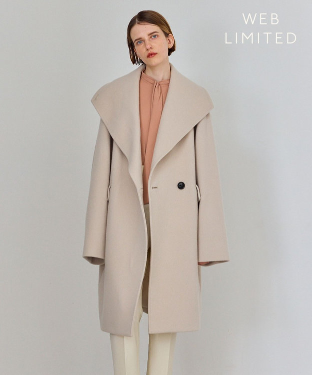 WEB限定】BORNIOL / ビックカラーコクーンコート / BEIGE