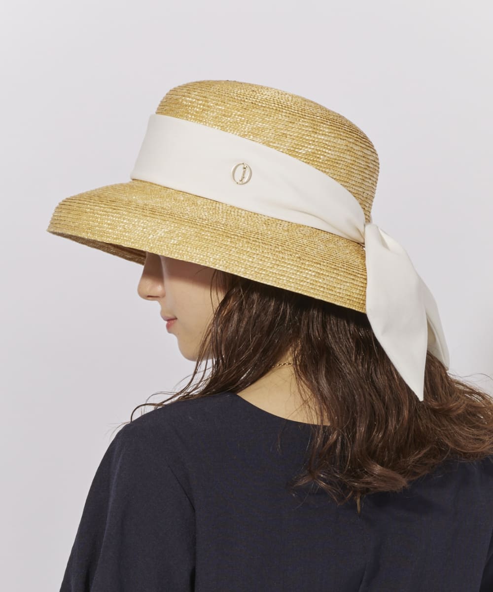 試着のみ シャポードオーChapeaud'O ストローハット カサブランカ 黒