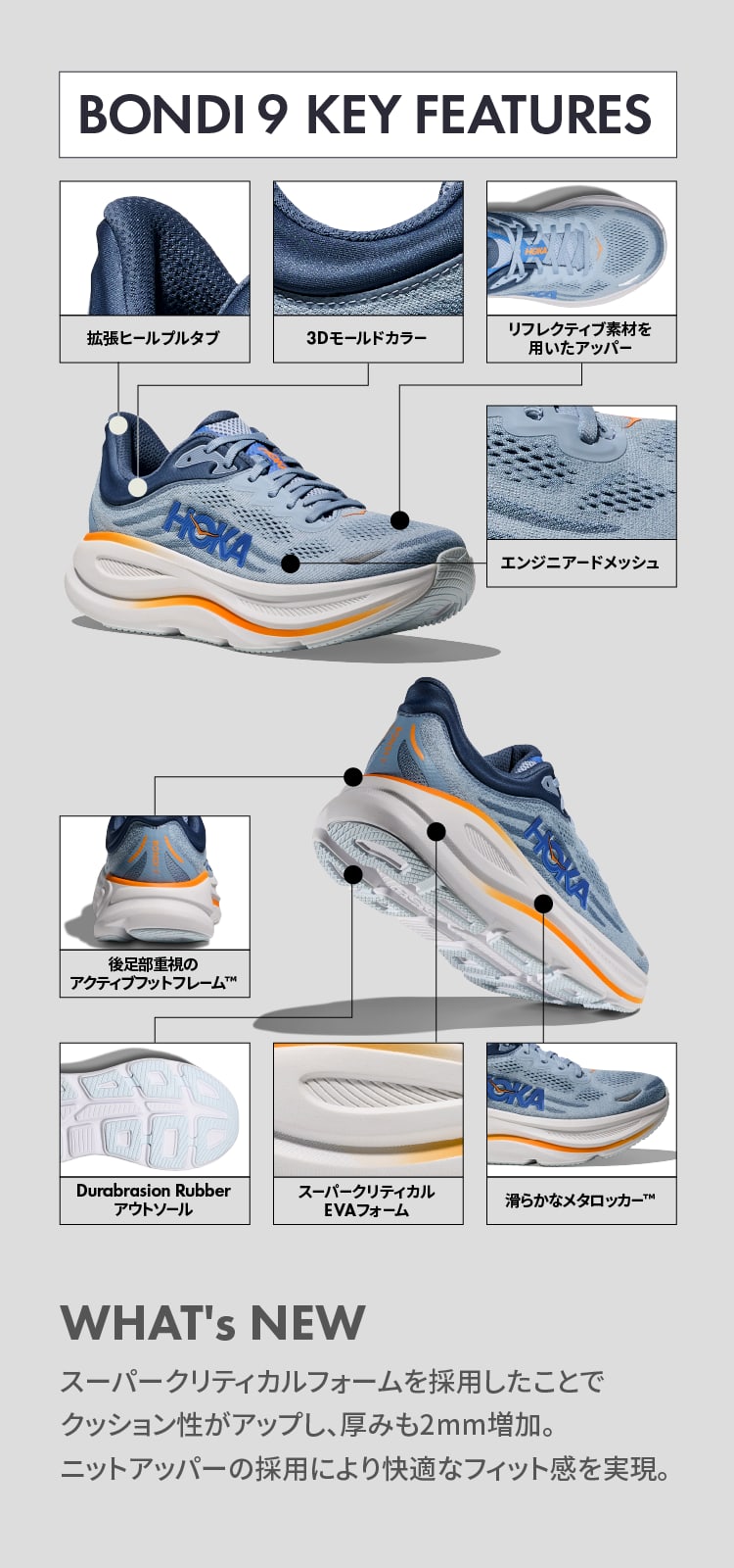 HOKA®公式サイト【ボンダイ 9|BONDI 9 1162011 | メンズ】ホカ オネオネ™