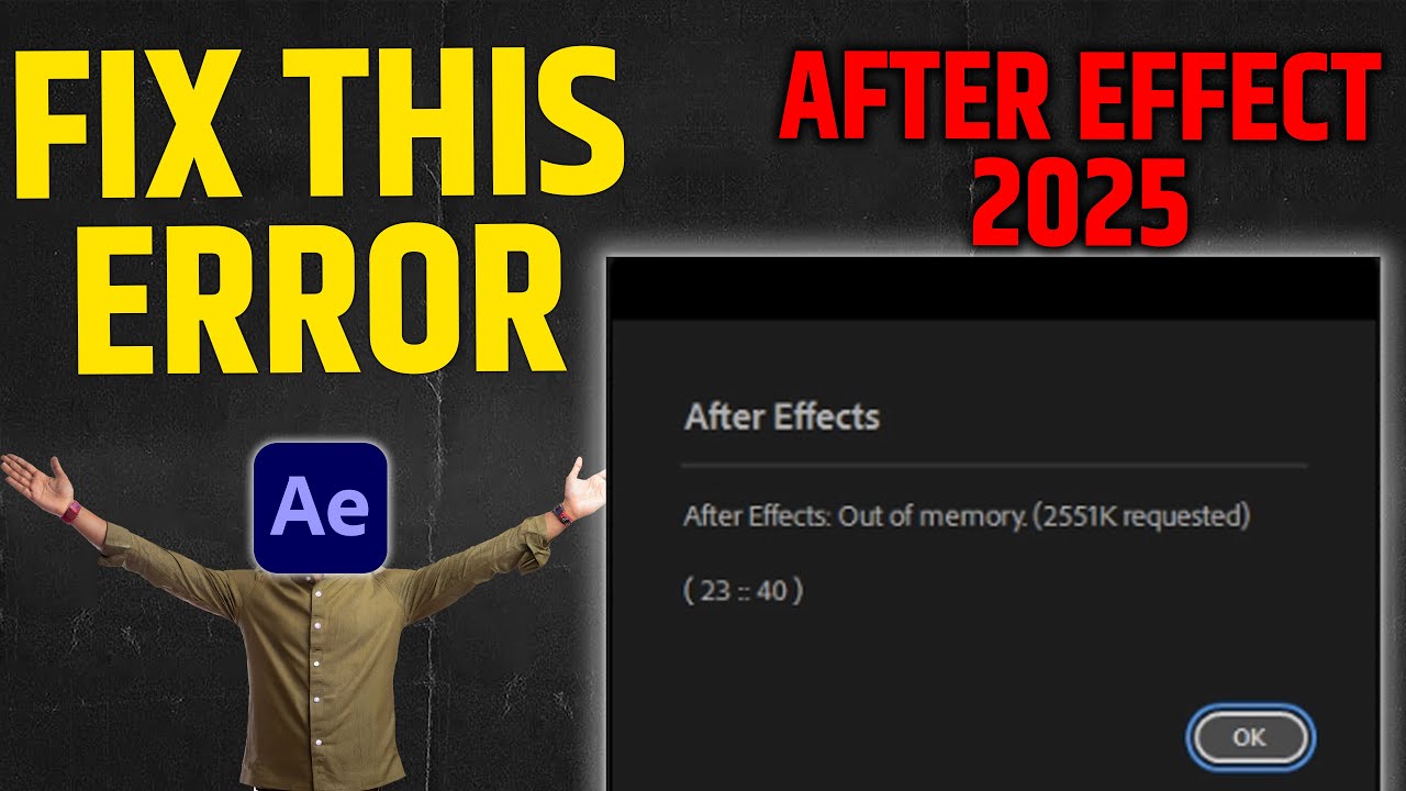 How to Fix Adobe After Effects 2025 Memory Error | Quick Solution