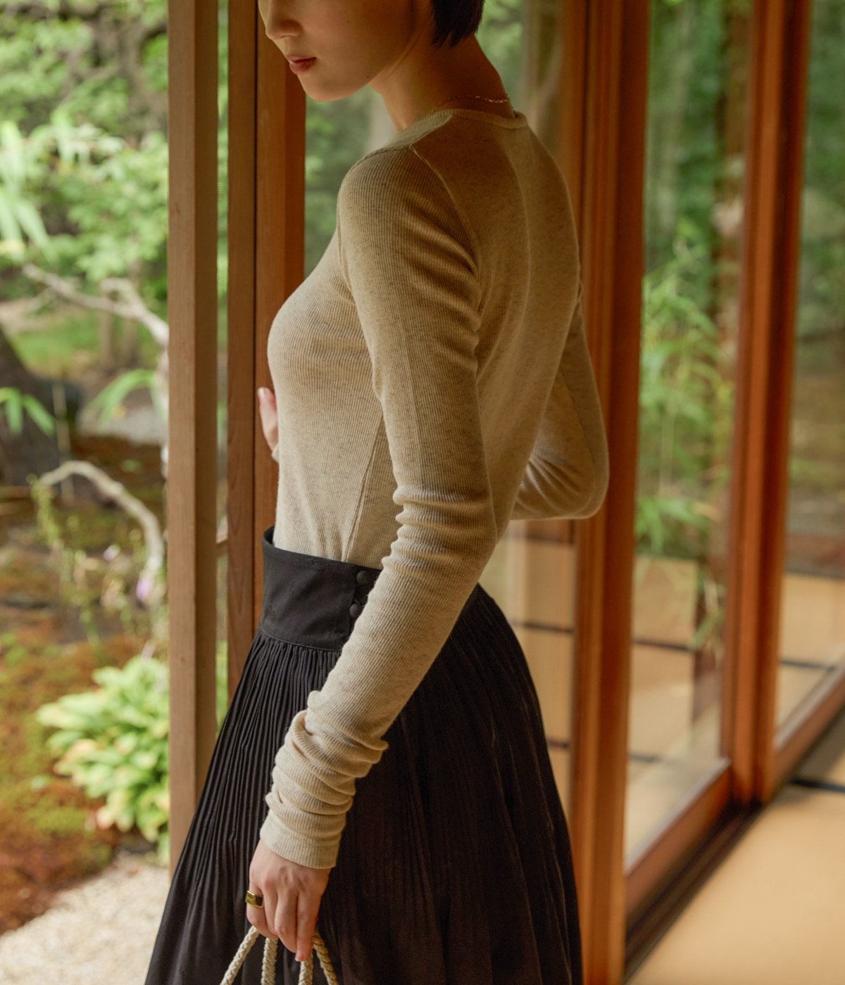 レディース】別注 Open L/S Tee | INSCRIRE(アンスクリア) / トップス