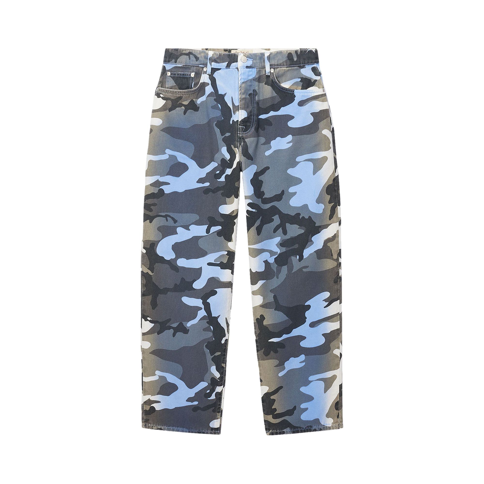 Buy Stussy Spray Dye Canvas Big Ol' Jean 'Blue Camo' - 116640 BLUE