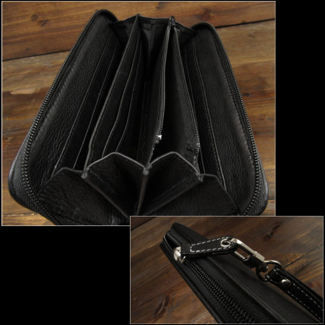 和柄 レディース 革財布 長財布 本革 ラウンドファスナー財布 ハンド