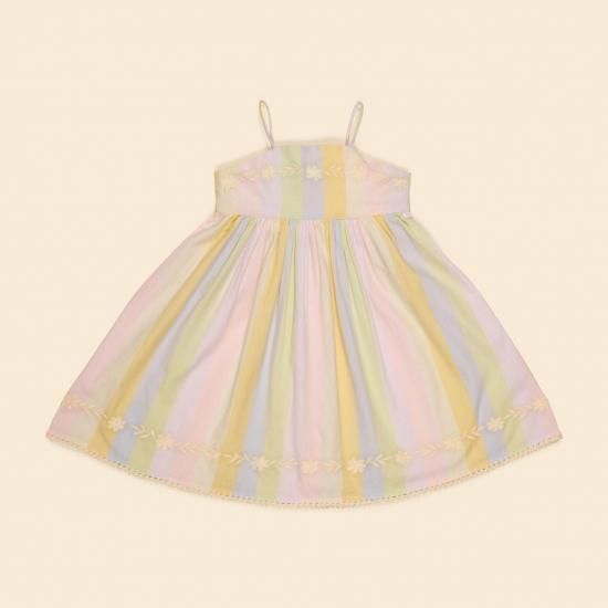Apolina Dora Dress - Satin Pink - LILY SOURIRE インポート子供服/通販